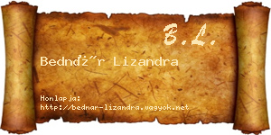 Bednár Lizandra névjegykártya